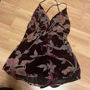 Cute velvet romper worn once